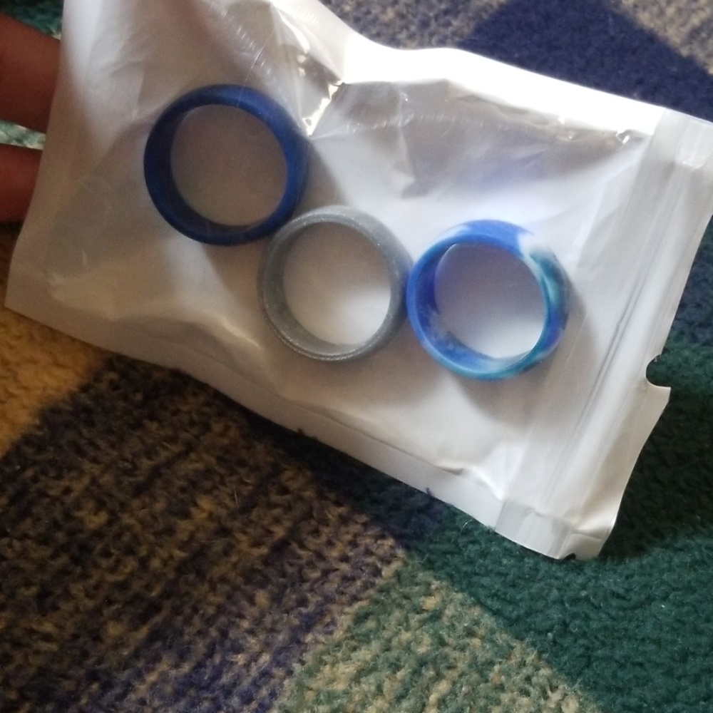 Mens silicon rings (set of 3)